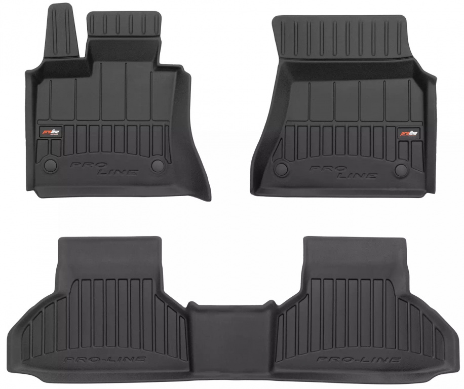 Set Covorase Auto Cauciuc Negro Bmw X6 F16 2014→ Pro Line Tip Tavita 3D 3D409842