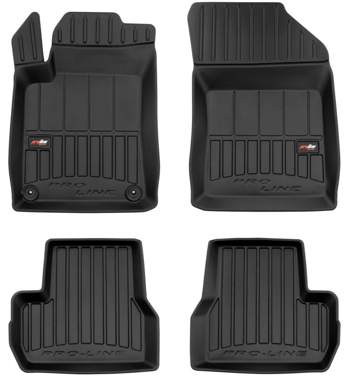 Set Covorase Auto Cauciuc Negro Citroen C3 2 2009-2016 Pro Line Tip Tavita 3D 3D425699