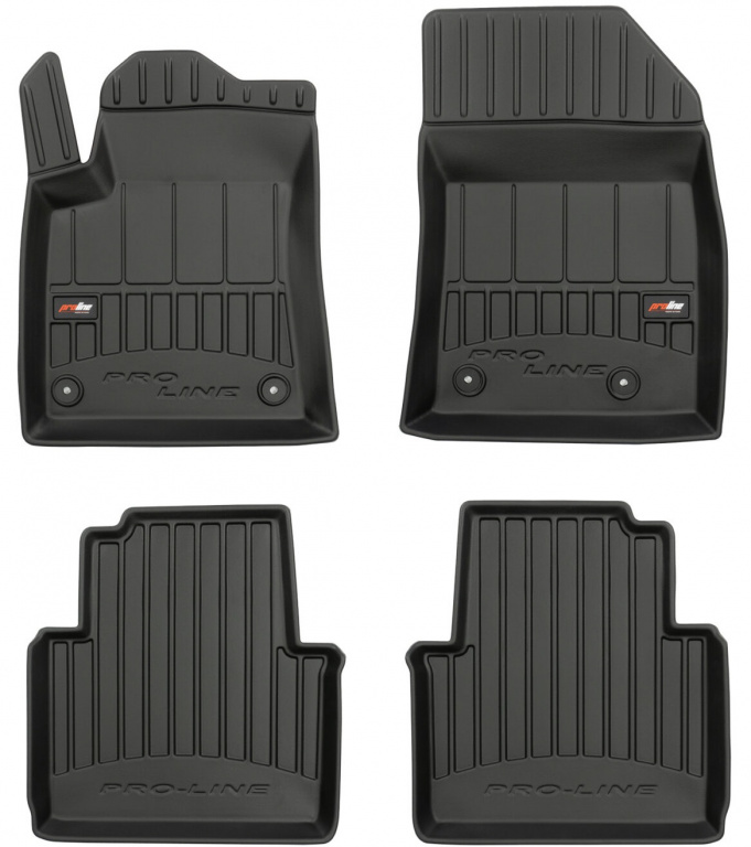 Set Covorase Auto Cauciuc Negro Citroen C3 Aircross 2 2017→ Pro Line Tip Tavita 3D 3D408043