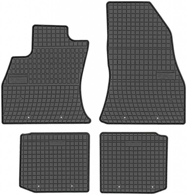 Set Covorase Auto Cauciuc Negro Fiat 500L 2012→ 547365