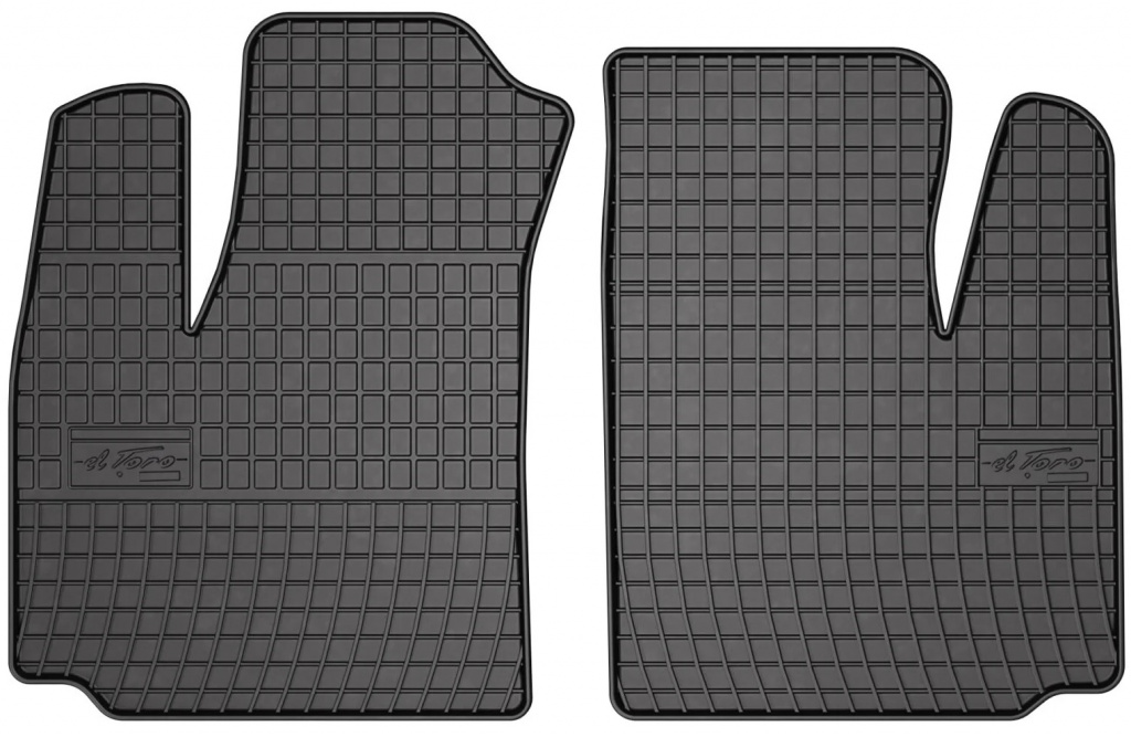 Set Covorase Auto Cauciuc Negro Fiat Doblo 1 2000-2010 2 Locuri 0911P