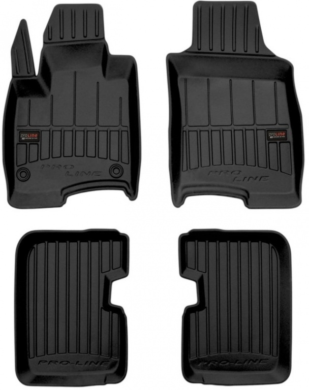 Set Covorase Auto Cauciuc Negro Fiat Panda 3 2011→ Pro Line Tip Tavita 3D 3D409934