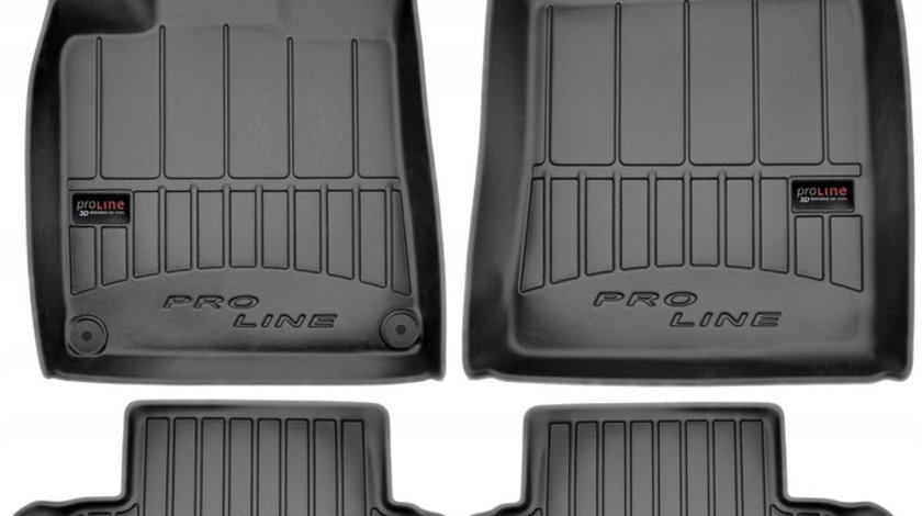 Set Covorase Auto Cauciuc Negro Ford Focus 3 2010-2018 Pro Line Tip Tavita 3D 3D425286