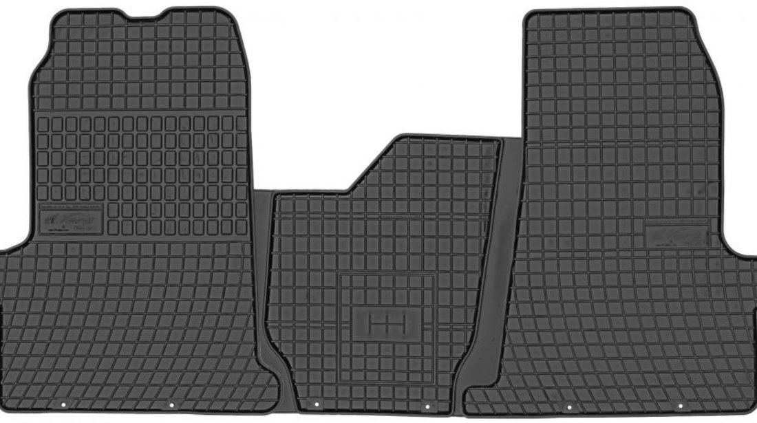 Set Covorase Auto Cauciuc Negro Ford Transit 6 2000-2006 3 Piese D0072