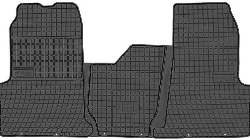 Set Covorase Auto Cauciuc Negro Ford Transit 6 2000-2006 3 Piese D0072