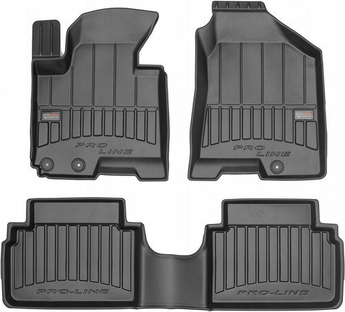 Set Covorase Auto Cauciuc Negro Hyundai ix35 2009→ Pro Line Tip Tavita 3D 3D409156
