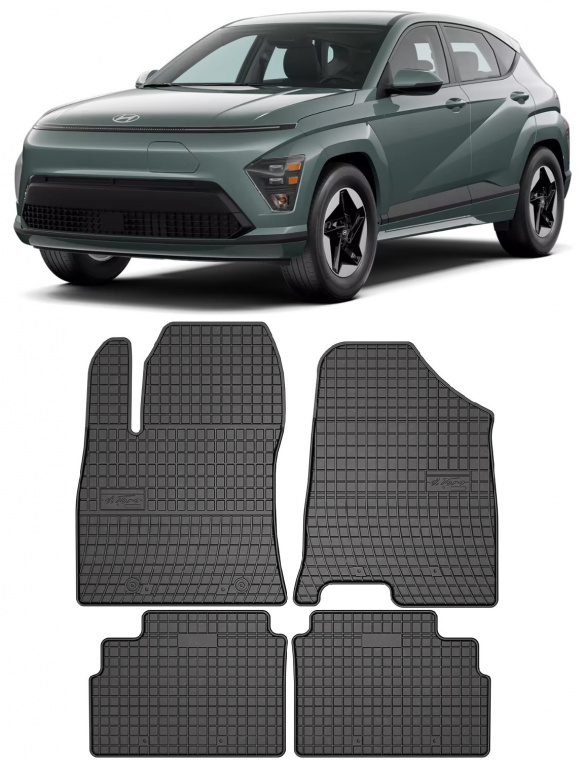 Set Covorase Auto Cauciuc Negro Hyundai Kona 2 2022→ 412590