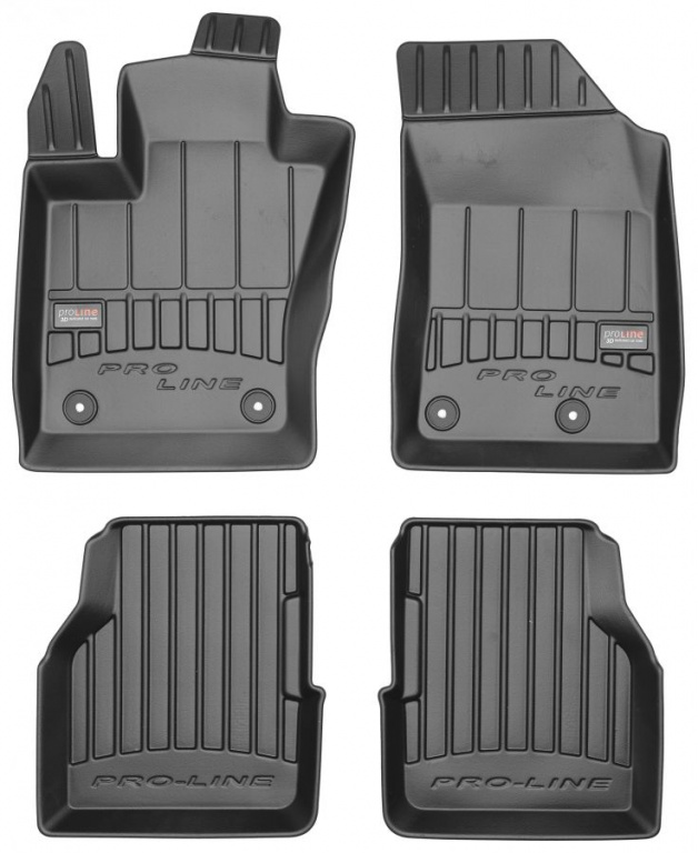 Set Covorase Auto Cauciuc Negro Jeep Compass 2017→ Pro Line Tip Tavita 3D 3D408692
