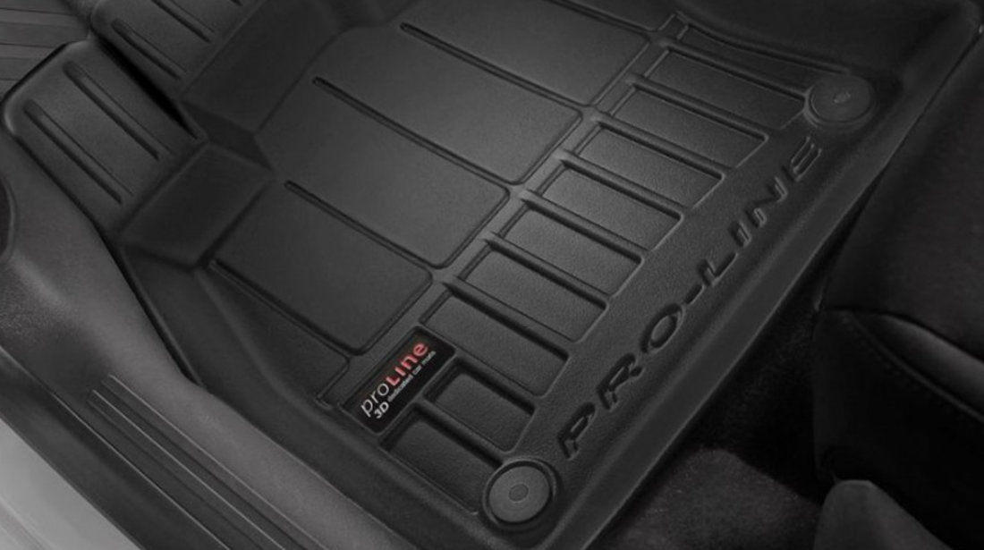 Set Covorase Auto Cauciuc Negro Jeep Renegade 2014→ Pro Line Tip Tavita 3D 3D408494