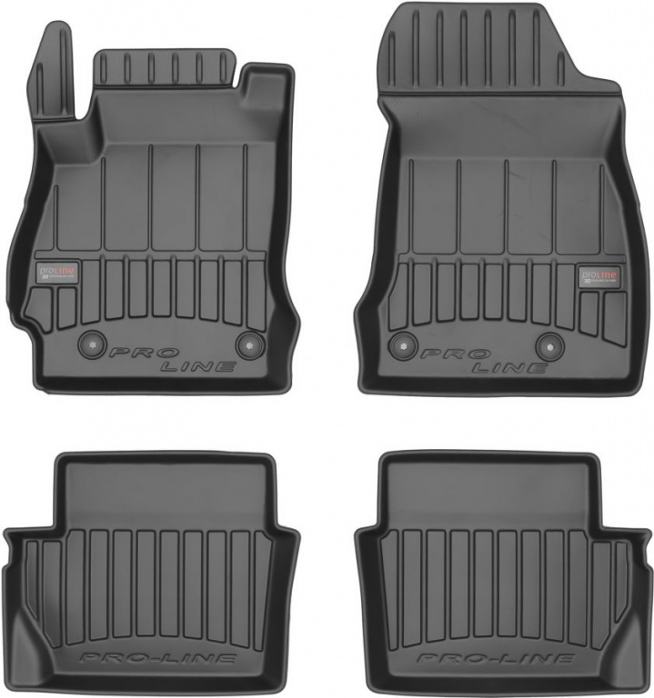 Set Covorase Auto Cauciuc Negro Mazda 2 2 2007-2015 Pro Line Tip Tavita 3D 3D409248