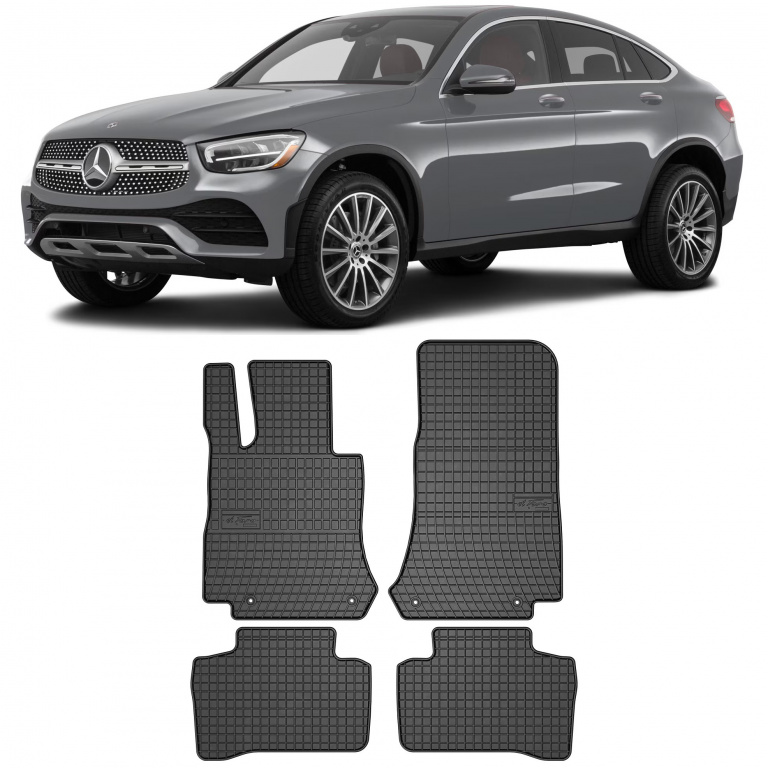 Set Covorase Auto Cauciuc Negro Mercedes-Benz GLC-Class C253 2016-2023 401938