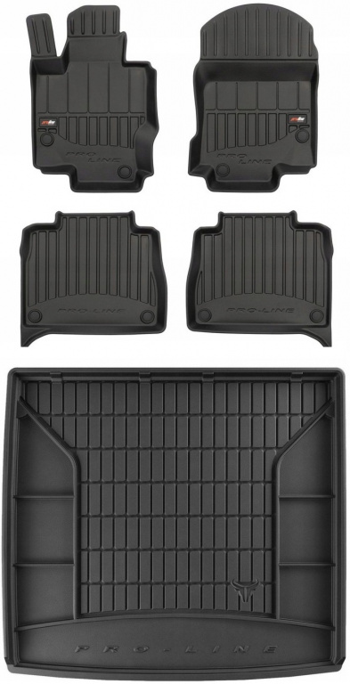 Set Covorase Auto Cauciuc Negro Mercedes-Benz GLE-Class W167 2019→ Suv Pro Line Tip Tavita 3D 3D408180 + Tavita Portbagaj Negro Mercedes-Benz GLE-Class W167 2019→ Suv TM406582