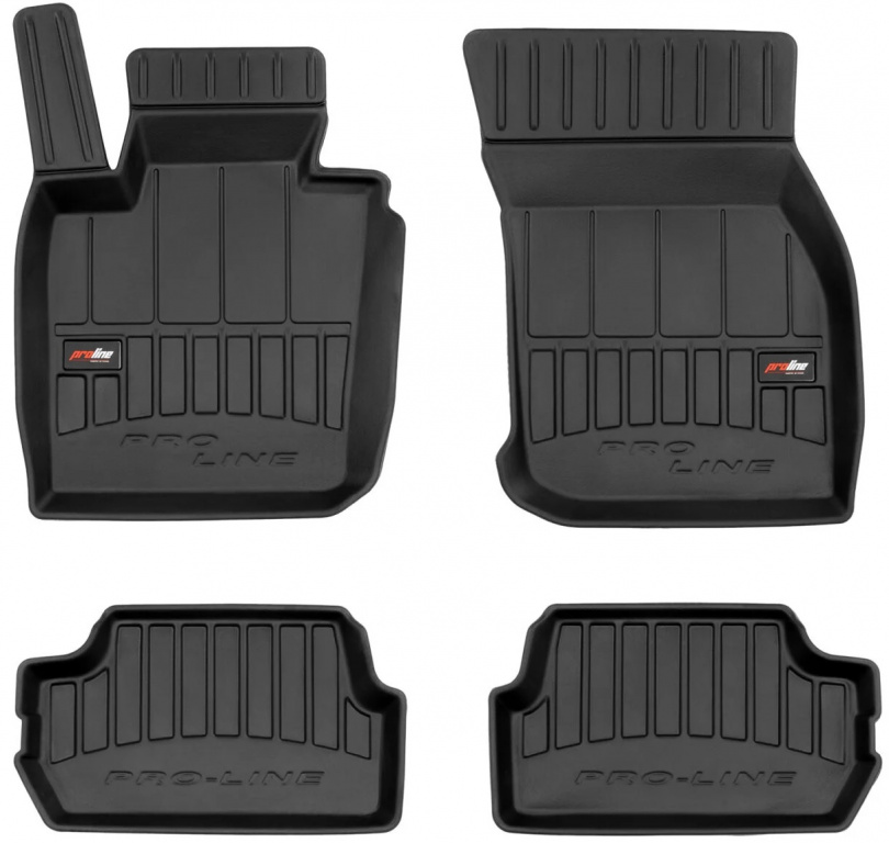 Set Covorase Auto Cauciuc Negro Mini F56 2013→ Pro Line Tip Tavita 3D 3D408661