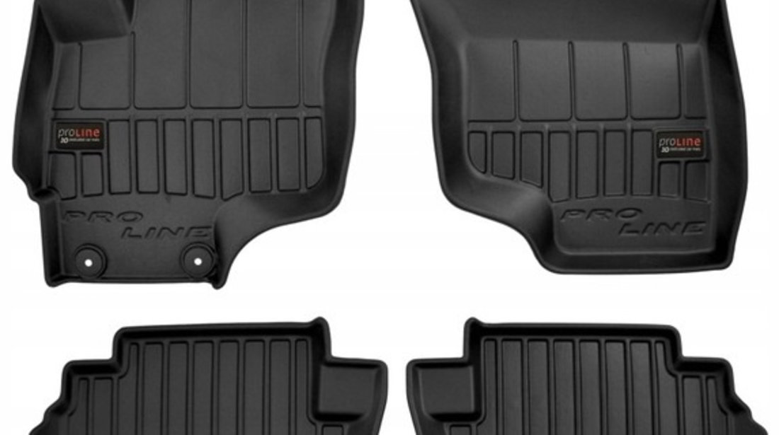 Set Covorase Auto Cauciuc Negro Mitsubishi Outlander 3 2014→ Pro Line Tip Tavita 3D 3D409910