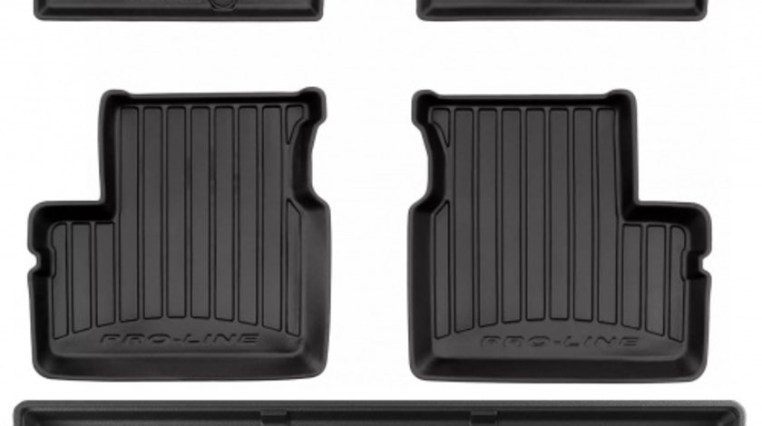 Set Covorase Auto Cauciuc Negro Nissan Micra K13 2010-2016 Pro Line Tip Tavita 3D 3D426054 + Tavita Portbagaj Negro Nissan Micra K13 2010-2016 TM549819