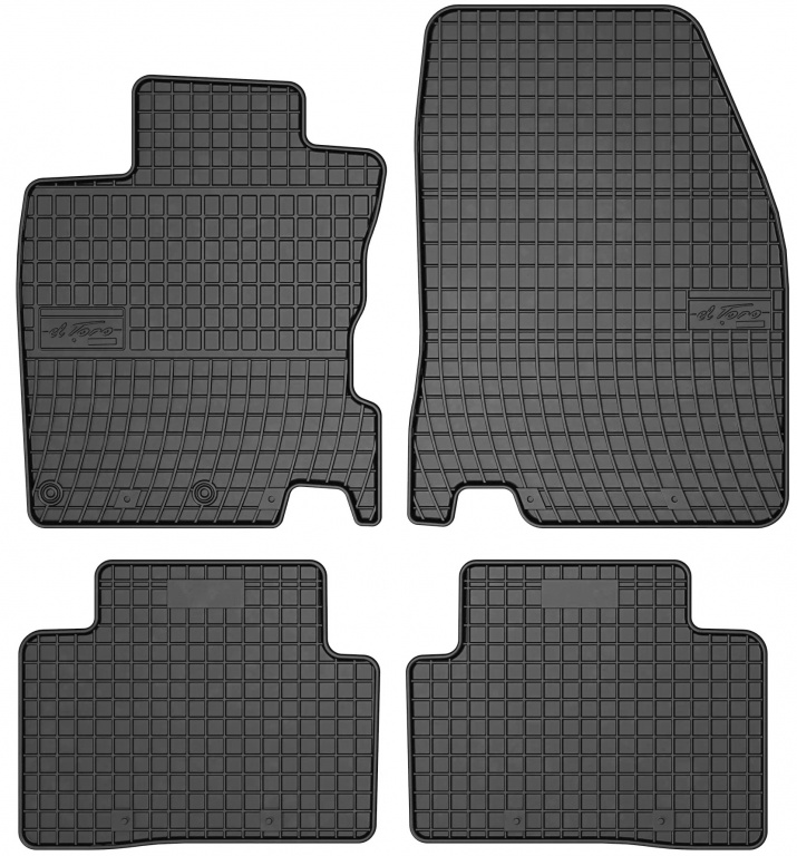 Set Covorase Auto Cauciuc Negro Nissan Qashqai 2 2013→ 0457