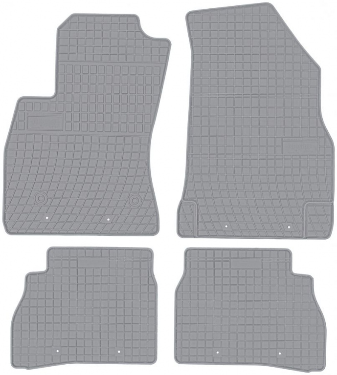 Set Covorase Auto Cauciuc Negro Opel Combo D 5 Locuri 2011→ Gri GR0910