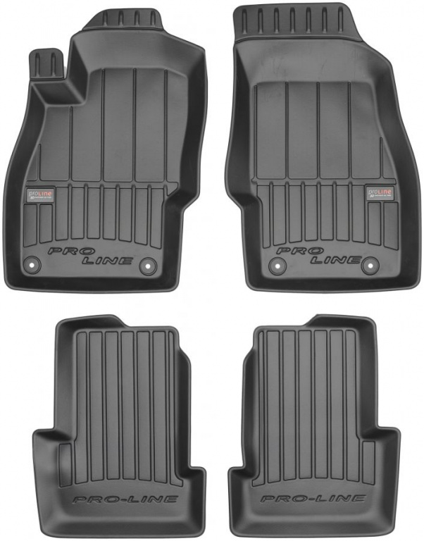 Set Covorase Auto Cauciuc Negro Opel Corsa E 2014→ Pro Line Tip Tavita 3D 3D407169