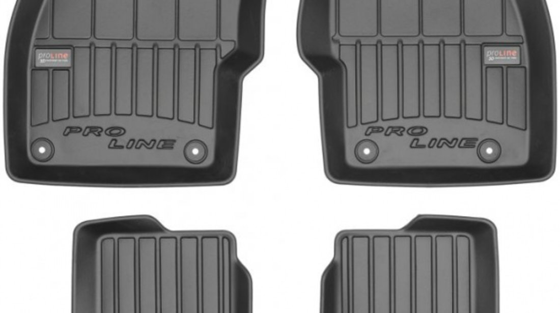 Set Covorase Auto Cauciuc Negro Opel Corsa E 2014→ Pro Line Tip Tavita 3D 3D407169