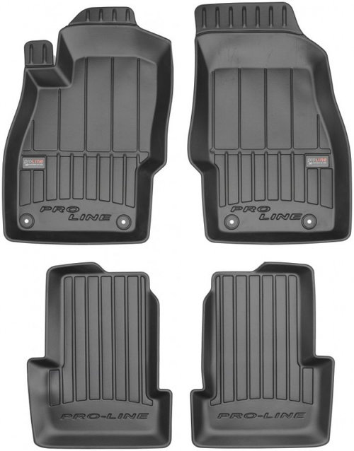 Set Covorase Auto Cauciuc Negro Opel Corsa E 2014→ Pro Line Tip Tavita 3D 3D407169