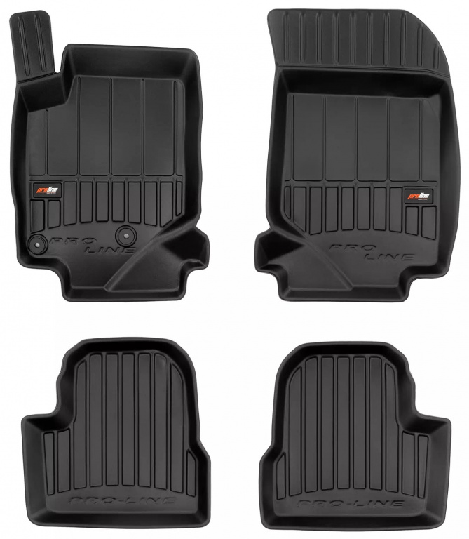 Set Covorase Auto Cauciuc Negro Opel Corsa F 2019→ Pro Line Tip Tavita 3D 3D409422