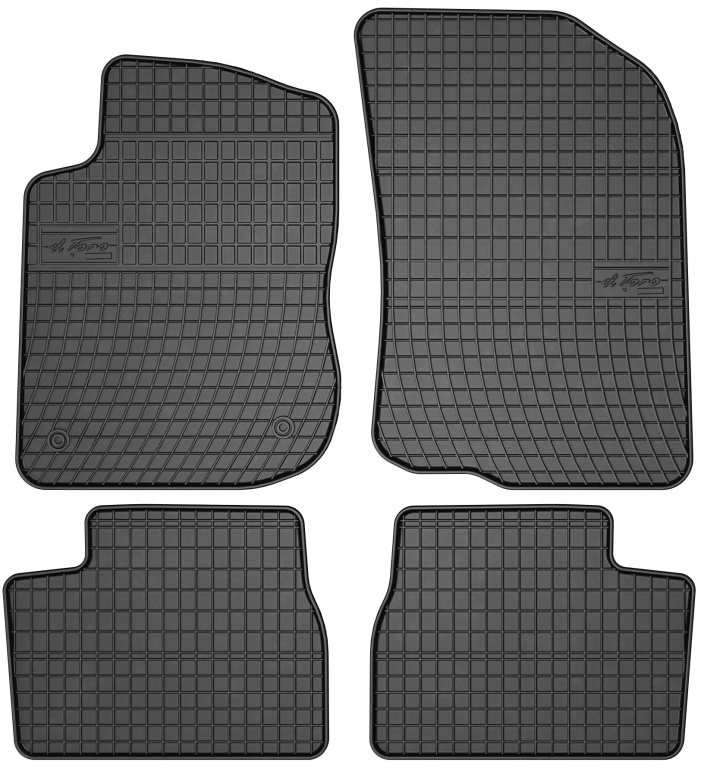 Set Covorase Auto Cauciuc Negro Peugeot 208 2012→ 0640