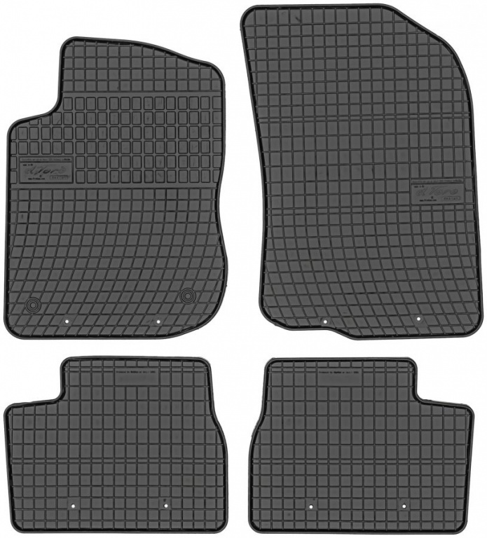 Set Covorase Auto Cauciuc Negro Peugeot 208 2012→ 0640