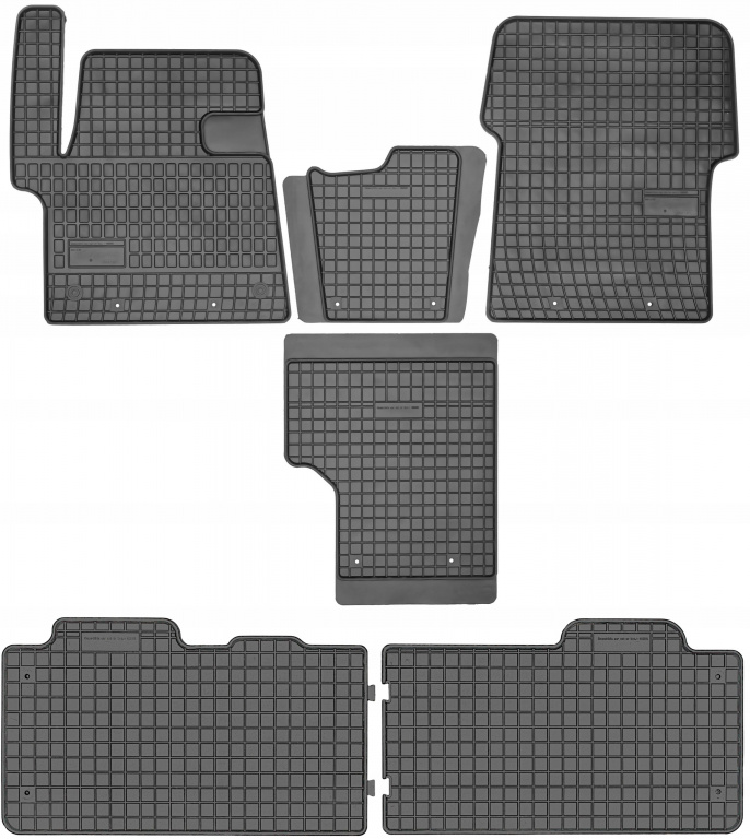 Set Covorase Auto Cauciuc Negro Peugeot Traveller 2017→ 402485+410381