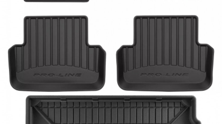 Set Covorase Auto Cauciuc Negro Renault Megane 2 2002-2008 Pro Line Tip Tavita 3D 3D408739 + Tavita Portbagaj Negro Renault Megane 2 2002-2008 Combi TM405219