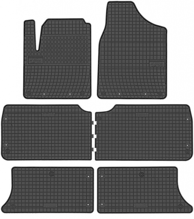 Set Covorase Auto Cauciuc Negro Seat Alhambra 1 1995-2010 7 Locuri 0311 + 03117