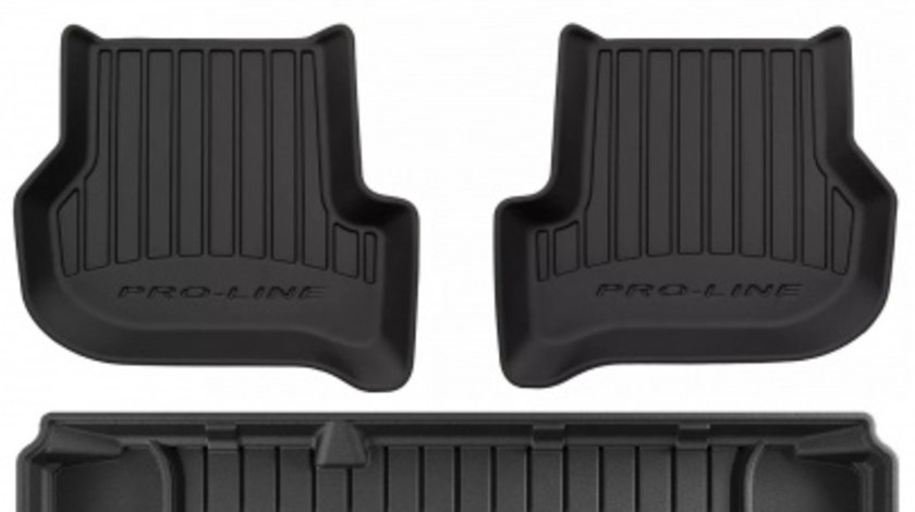 Set Covorase Auto Cauciuc Negro Seat Leon 2 1P1 2005-2012 Pro Line Tip Tavita 3D 3D407145 + Tavita Portbagaj Negro Seat Leon 2 1P1 2005-2012 Hatchback TM405202