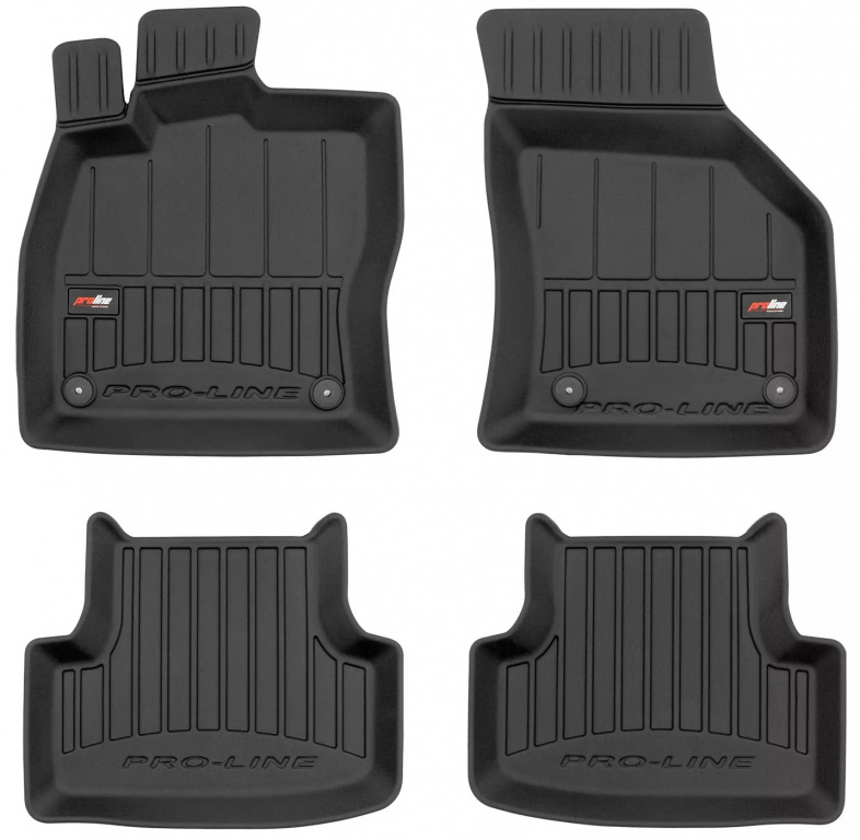 Set Covorase Auto Cauciuc Negro Seat Leon 3 2012→ Pro Line Tip Tavita 3D 3D407060