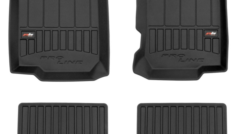 Set Covorase Auto Cauciuc Negro Seat Toledo 2 1999-2004 Pro Line Tip Tavita 3D 3D408142