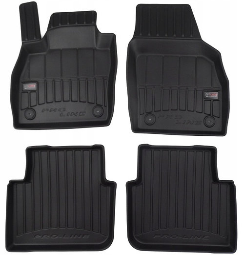 Set Covorase Auto Cauciuc Negro Skoda Kamiq 2019→ Pro Line Tip Tavita 3D 3D409613
