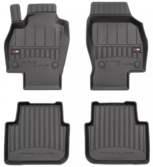 Set Covorase Auto Cauciuc Negro Skoda Scala 2019→ Pro Line Tip Tavita 3D 3D408906
