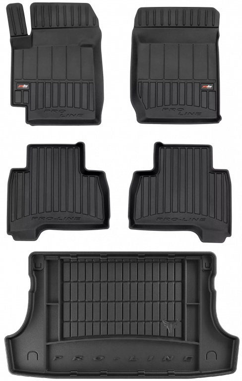 Set Covorase Auto Cauciuc Negro Suzuki Grand Vitara 2 2005-2014 Pro Line Tip Tavita 3D 3D425248 + Ta...