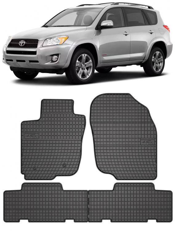Set Covorase Auto Cauciuc Negro Toyota Rav 4 3 2005-2012 0804