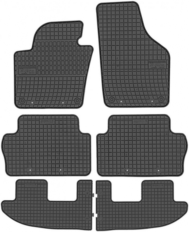 Set Covorase Auto Cauciuc Negro Volkswagen Sharan 2 7 Locuri 2010→ 0405 + 04051