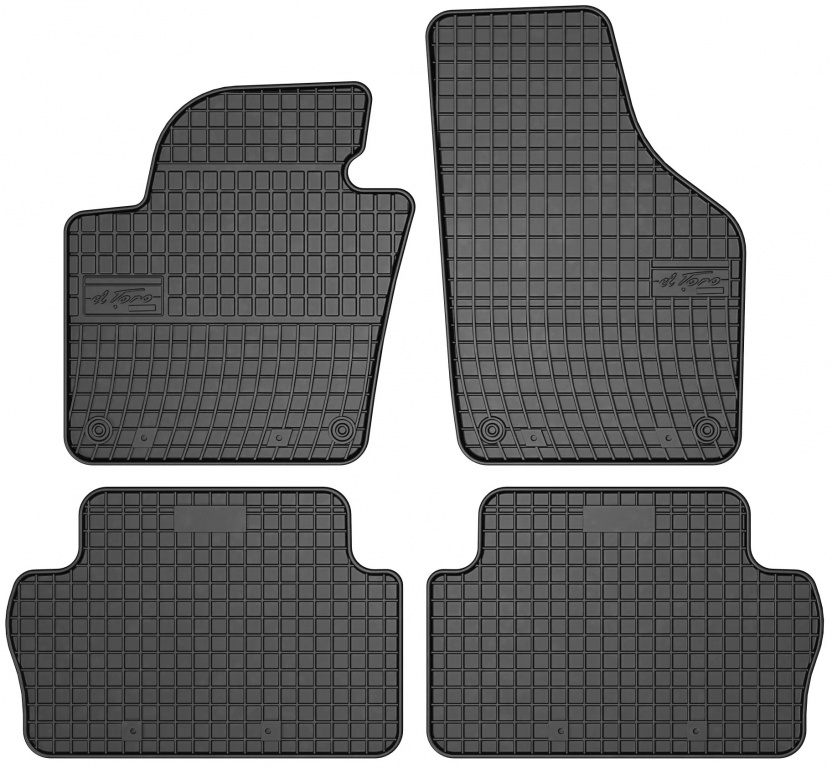 Set Covorase Auto Cauciuc Negro Volkswagen Sharan 2 2010→ 0405