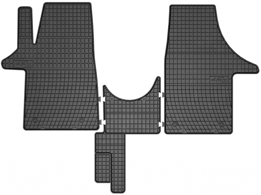 Set Covorase Auto Cauciuc Negro Volkswagen Transporter T5 2003-2015 D0073