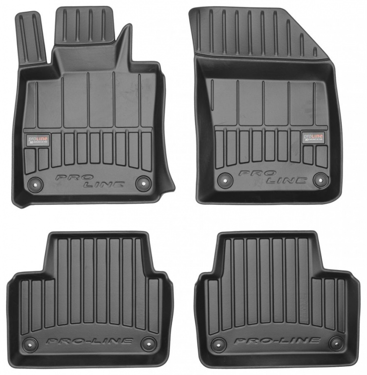 Set Covorase Auto Cauciuc Negro Volvo S60 2 2010→ Pro Line Tip Tavita 3D 3D407824