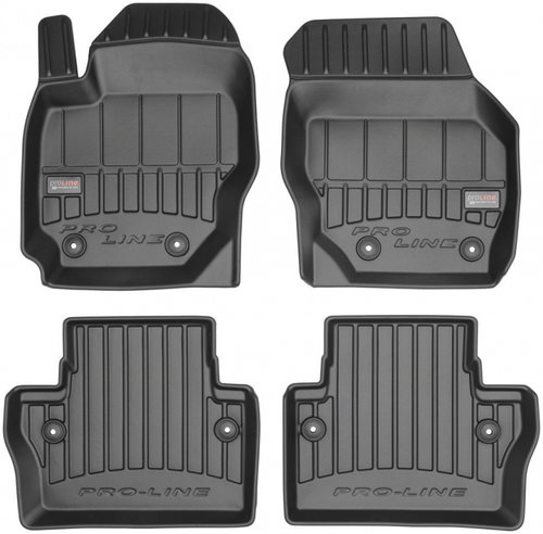 Set Covorase Auto Cauciuc Negro Volvo XC70 2 2014-2016 Pro Line Tip Tavita 3D 3D407855