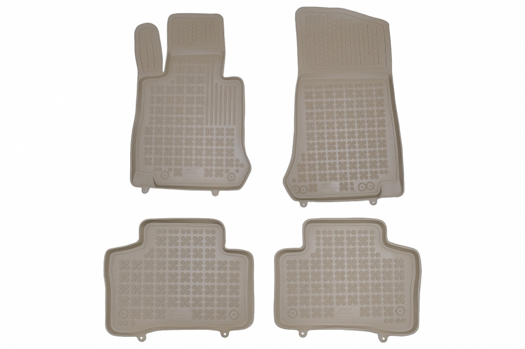 Set Covorase Auto Cauciuc Rezaw Plast Mercedes-Benz GLC-Class X253 2015-2018, X253 2020→ Facelift, GLC-Class C253 2015-2018 Coupe, C253 2020→ Coupe Facelift Bej 201722B
