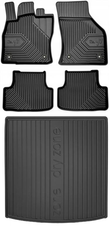 Set Covorase Auto Cauciuc Tip Tavita 2.5D No.77 Frogum Volkswagen Golf 7 2012→ 77407060 Tavita Portbagaj Negro Volkswagen Golf 7 2012→ Combi DZ549178