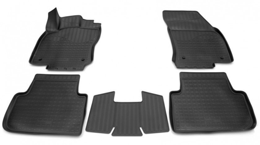 Set Covorase Auto Cauciuc Tip Tavita Norplast Volkswagen Tiguan 2 2016-2020 3D NPA11-C95-653