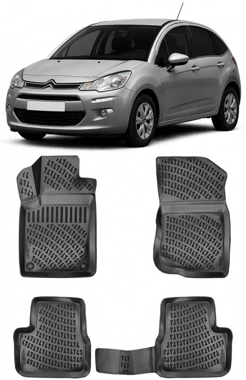 Set Covorase Auto Cauciuc Umbrella Citroen C3 2 2009-2016 58069