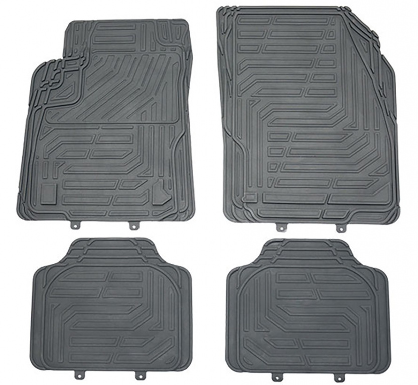Set Covorase Auto Cauciuc Universale Fata / Spate Carmax Negru 28202
