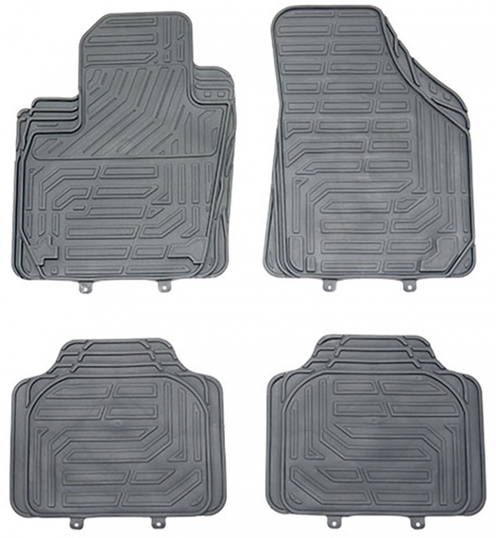 Set Covorase Auto Cauciuc Universale Fata / Spate Carmax Negru 28205