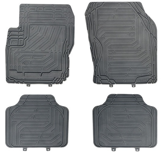 Set Covorase Auto Cauciuc Universale Fata / Spate Carmax Negru 28203