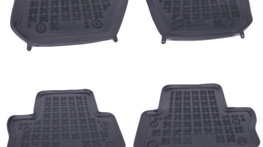 Set covorase auto din cauciuc pentru VOLVO XC60 2008+ , V60 2011+, S60 II 2010+ R-Design, Rezaw Plast, Negru, 4 Buc